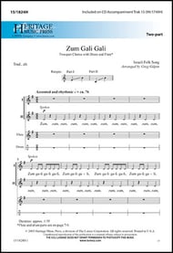 Zum Gali Gali Two-Part choral sheet music cover